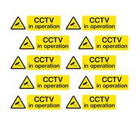 Camera Sign - Security Camera Signs | Stickers For Safety | Self-Adhesive Video Cameras Signs | 10 Pieces Weatherproof Property Safety Sticker For Indoor Outdoor Driveway Home Offices School Business