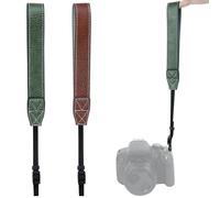 Camera Strap Wrist, Correa Camara Ajustable, Correa de Muñeca Para Cámara, Correa Camara de Fotos Universal, Accesorios Fotografia se adapta a la Mayoría de las Cámaras (Marrón y Verde, 2 Piezas)