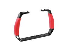 Camera Top Handle, Asas duales de Silicona, Equipo de Buceo Submarino de aleación de Aluminio, Compatible con GoPro dji OSMO Action Insta360(Red Color)