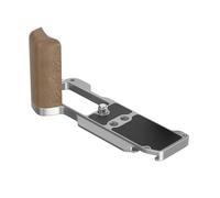 Camera Top Handle, Kit de Jaula for cámara con Mango de Madera, Compatible con Fujifilm XM5 Fuji X-M5, Montaje en Forma de L(Silver)