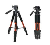 Camera Tripod, Trípode Profesional con Cabezal esférico y Placa de liberación rápida, Compatible con cámaras Sony, Nikon, Canon, DSLR y Smartphones.(Orange)