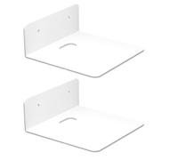 Cameraa Camera Wall Mount | 2 Pieces Small Adhesive Floating Shelf | Home O | 2 piezas Small Security Camera Stand Speaker Projector Router Phone Electronics Security Storage for Bathroom Living Camera W