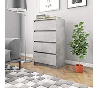 Camerina Aparador de Madera contrachapada Gris hormigón 60x35x98,5 cm aparadores para Salon Mueble bajo Salon Armario Salon aparador Entrada recibidor