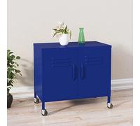 Camerina Armario de Almacenamiento Acero Azul Marino 60x35x56 cm Muebles Oficina Armario archivador aparador Armario de Almacenamiento
