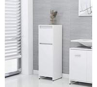 Camerina Armario de baño Madera contrachapada Blanco 30x30x95 cm Cuarto de baño de Almacenamiento Armario estanteria Mueble almacenaje baño 802660