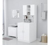 Camerina Armario de Lavadora Blanco 71x71,5x91,5 cm Mueble para Lavadora Mueble Lavadora Secadora armarios para Lavadora