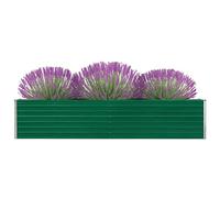 Camerina Arriate de jardín de Acero galvanizado Verde 320x40x45 cm Jardineria Accesorios Huerto Vertical