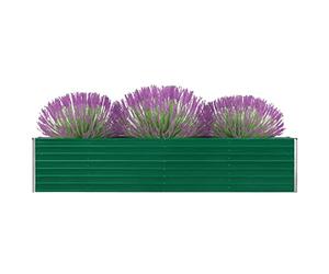Camerina Arriate de jardín de Acero galvanizado Verde 320x40x45 cm Jardineria Accesorios Huerto Vertical