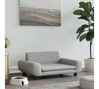 Camerina Cama para Perros de Terciopelo Gris Claro 70x45x33 cm Cama Sofa para Perros