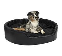 Camerina Cama para Perros Felpa y Cuero sintético Negro 99x89x21 cm Sofa Perro Grande Cama De Perro PequeñO