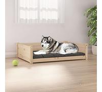 Camerina Cama para Perros Madera Maciza de Pino 105,5x75,5x28 cm Cama Elevada Perro Caseta Perro Grande