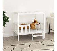 Camerina Cama para Perros Madera Maciza de Pino Blanco 95,5x73,5x900 cm Cama Perro Elevada Cama Perros PequeñOs