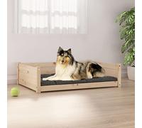 Camerina Cama para Perros Madera Maciza de Pino Cama De Perro Lavable 95,5x65,5x28 cm Cama para Mascota
