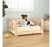 Camerina Cama para Perros Madera Maciza de Pino Sofa para Perro 55,5x45,5x28 cm Cama para Mascota