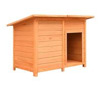 Camerina Caseta para Perros Madera Maciza Pino y Abeto 120x77x86 cm Casetas Perros Grandes Caseta Perro Mediano
