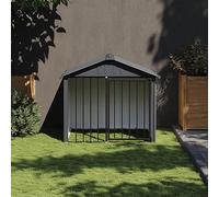 Camerina Caseta Perros con tejado Acero galvanizado Negro 117x103x102 cm Casa Prefabricada