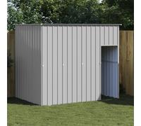 Camerina Caseta Perros tejado Acero galvanizado Gris Claro 214x153x181cm Casa para Perros Interior