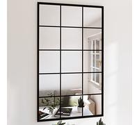 Camerina Espejo de Pared Metal Negro 100x60 cm Espejo Pared Decorativo Espejo Recibidor Espejos De Ventana