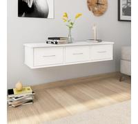 Camerina Estante cajones para Pared contrachapada Blanco 88x26x18,5 cm baldas flotantes Pared Estante con Cajon esquineras Pared Estante de Pared Salon