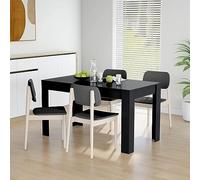 Camerina Mesa de Comedor de Madera contrachapada Negro 140x74,5x76 cm Mesa Cocina Extensible Muebles Comedor Mesa Comedor pequeña mesas de Cocina