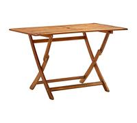 Camerina Mesa Plegable de Jardín Madera Maciza de Acacia 120x70x75 cm Mesa Comedor Exterior