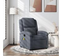 Camerina Sillón de Masaje reclinable de Terciopelo Gris Oscuro Sillon De Masaje Sofa Individual