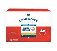 Cameron's Coffee Cápsulas de una sola porción con sabor a vainilla y avellana, paquete de 72 (paquete de 1)