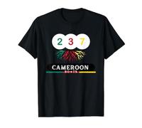 Cameroon Roots 237 Diaspora Pride Heritage Camiseta gráfica económica, Hombre, Negro, L