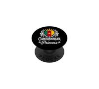 Cameroonian Princess Cameroon Flag Proud Cameroonian Girl PopSockets PopGrip Adhesivo