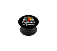 Cameroonian Queen Cameroon Flag Proud Cameroonian Woman PopSockets PopGrip Adhesivo