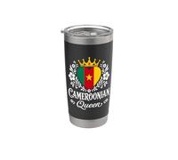 Cameroonian Queen Cameroon Flag Proud Cameroonian Woman Vaso térmico de acero inoxidable de doble pared