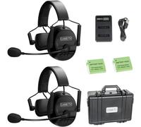 cametv Paquete de 2 Auriculares de intercomunicación inalámbricos KUMINIK8 Sistema de comunicación de intercomunicación dúplex Completo Distancia de hasta 1,500 pies con cancelación de Ruido