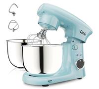 Camic Amasadora Batidora 4L + 5L Recipiente Inox, Amasadora Pantalla LED, Temporizador, 10 Configuraciones de Velocidad, Gancho de Repostería, Batidor, Mezclador, Para Masa, Pan, Pizza, Pasteles