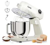 Camic Batidora Amasadora 1800W 8L Amasadora Reposteria Todo Metal, 10 Velocidades, Pantalla Táctil LED, Equipada con Batidor, Gancho para Amasar y pala Mezcladora, para Hornear Pasteles, Galletas Pan