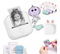Camic Doodle Dash Printer, Print Pod, Notebuddy Mini Portable Printer, Note Buddy Mini Printer, Inkless Sticker Printer, Mini Pocket Printer for DIY Scrapbook (1PC B+3 Roll)