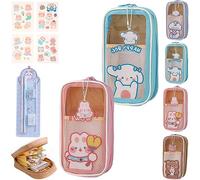 Camic Kawaii Pencil Case Aesthetic, Cute Pencil Case, Cute Pencil Case Aesthetic, Cute Clear Pencil Case Kawaii School Supplies for Teen Girls (2PCS F)