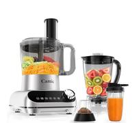 Camic Procesador de alimentos 1500W con tazón de 2.5L, 6 programas, picar, cortar, mezclar - in ccesorios