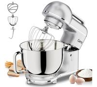 Camic Robot Pastelero - 2000 W - 10 niveles de velocidad con asa de transporte, cuenco mezclador de acero inoxidable (7 L), amasadora con gancho mezclador, gancho amasador, batidor y protección contra
