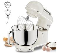 Camic Robot Pastelero - 2000 W - 10 niveles de velocidad con asa de transporte, cuenco mezclador de acero inoxidable (7 L), amasadora con gancho mezclador, gancho amasador, batidor y protección contra