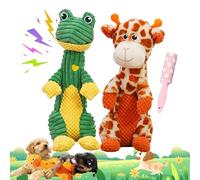 Camic Wowpetsmart Invencible Chewanimals, Durachew - Juguete indestructible para perros, Wowpetsmart para masticadores pesados, juguete de peluche chirriante, para perros pequeños, medianos y grandes