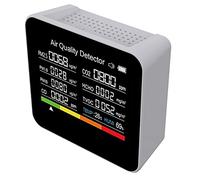Camiesy 9 In1 Air Quality Monitor Meter Detertor de Dióxido de TVOC HCHO PM2.5 PM1.0 PM10 Temperación Humedad Deterción