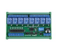 Camiesy DC 24V 8 RS485 placa de relé Modbus RTU UART interruptor de control remoto DIN35 caja de riel para control de automatización PLC