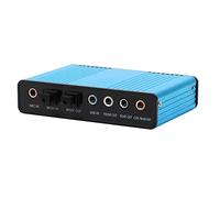 Camiesy Tarjeta de sonido, tarjeta de sonido externa de 6 canales USB 2.0 externo 7.1 5.1 sonido envolvente óptico S/PDIF adaptador de tarjeta de sonido de audio