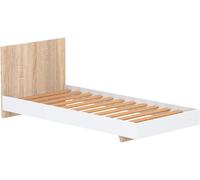 CAMIF Lit 90x190 sommier inclus cora blanc et naturel blanchi