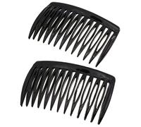 Camila CP2953 Camila Paris AD825/2 - Peines para el pelo con concha de tortuga francesa, agarre fuerte, horquillas para el pelo para mujeres, no se deslizan y duraderos, accesorios para el pelo para niñas, fabricado en Francia con celulosa, CP2953, 6 cm, Negro, ]