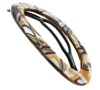 Camila Paris CP3362 - Pasador de pelo francés para niñas, hecho a mano, ónix, cierre sin metal, clips de pelo con agarre fuerte para mujer, sin deslizamiento, duradero, accesorios para el cabello, fabricados en Francia