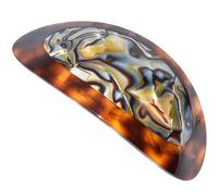 Camila Paris CP3644 - Pasador para el pelo francés, ovalado, marrón y ónix, agarre fuerte para mujer, cierre de metal de goma antideslizante, accesorios para el cabello duraderos para niñas, fabricado