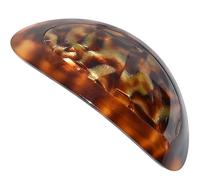 Camila Paris CP3645 - Pasador de pelo francés ovalado marrón y África, pinzas de pelo de agarre fuerte para mujer, cierre de metal de goma antideslizante, accesorios para el cabello duraderos para