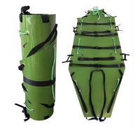 Camilla Ambulancia Enrollable, Gurney Stretcher Ligero Plegable con Mangos Correas, Compacto Stretchers & Gurneys, para Evacuación Aérea y Terrestre Operaciones Rescate Emergencia(Green)