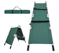 Camilla Ambulancia Plegable, Gurney Stretcher con Arneses Ajustables, Aluminio Portátil Viaje Stretchers & Gurneys, para Transporte Rescate y Evacuación Emergencia(Green)